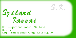 szilard kassai business card